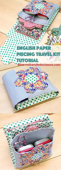 Tutorial: English Paper Piecing Travel Kit, Hexies Part 3: Hexie obsessed? Get your quilting fix on the go with part 3 of my English Paper Piecing tutorial series: the English paper piecing travel kit!