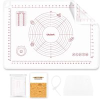 Amazon.com: New Upgrade Liquid Silicone Baking Pastry Mat,4mm High Edge & Non-slip & Non-stick Dough Rolling Mat,Measurable Kneading Mat for Fondant,Sourdough,Crust with Cutter(Large (27.5"×19.68"),Transparent): Home & Kitchen