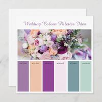 Wedding Color Palettes Idea Card | Zazzle