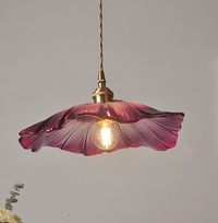 Find ideas๏ฟฝand inspiration for Purple Glass Flower Pendant Light Hanging Lamp Home Decor Lighting Bar Cafe Room, Home Decor