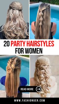 Turn heads with party hairstyles for women that stand out. Get inspired by glamorous hair ideas perfect for any occasion. Rock your event with trendy event looks that dazzle. Feel fabulous with elegant hairstyles that boost confidence. Follow stylish hair inspiration to shine bright.