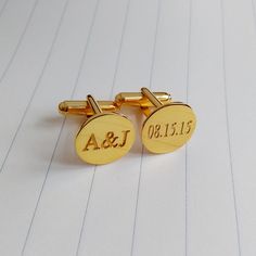 Personalized Cufflinks,Father of the Bride Cufflinks,Wedding Date CuffLinks,Engrave Wedding Date And Initial Cufflinks,Gold Initial Cufflink #GroomCufflinks #DateCufflinks #FatherOfTheGroom #FatherOfTheBride #EngravedCufflinks #MonogramCufflinks #WeddingCufflinks #PersonalisedGift #MenCufflinks #InitialsCufflinks Personalized Cufflinks Wedding, Monogram Necklace Gold, Monogrammed Cufflinks, Initial Cufflinks, Wedding Cuff Links, Engraved Bar Necklace, Engraved Cufflinks, Wedding Cuff, Groom Cufflinks