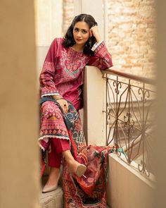 Brand: NoorangiProduct Code: MahtaabCollection: Noorangi Masakali Unstitched Printed Cambric CollectionFabric: Cambric DESCRIPTION: Introducing "Mahtaab" 3PCs suite in cambric from our Winter Collection – a captivating magenta dress paired with an intricately designed jacquard dupatta. Embrace the winter's beauty with sophistication in this enchanting ensemble. The 'Masakali' collection from Noorangi is the perfect way to add a touch of brightness as we approach the winter season. Each piece in Magenta Dress, Alkaram Studio, Winter Beauty, Extra Fabric, Fabric Stores Online, Shopping Websites, Jacquard Fabric, Designer Suits, Pakistani Fashion