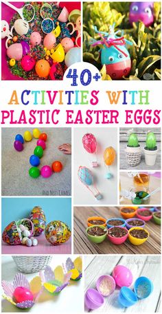 easter activities for kids with plastic eggs and other things to make them look like they're