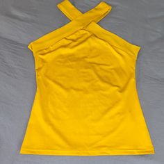 Cute Crisscross Neck Design. Shirt Is Form Fitting. Color Is More Mustard Gold. Neck Designs, Criss Cross, Mustard, Tank Tops, Women Shopping, Gold, Color, Design