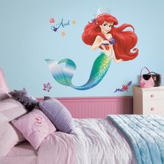 Photo Ombre, Mermaid Wall Decals, Disney Princess Room, Baby Wall Decals, Peel And Stick Wall Decals, Wall Appliques, Mermaid Bedroom, Mermaid Room