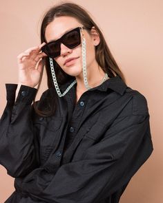 Chunky Mint (Sun) Glasses Chain - Closed Caption | Shop Vintage + Handmade. Always Sustainable. Never Wasteful. Trendy Summer Glasses Chains With Chain Strap, Trendy Glasses Chains With Chain Strap, Trendy Black Glasses Chains For Everyday, Trendy Everyday Glasses Chains For Summer, Trendy Adjustable Glasses Chains, Trendy Black Glasses Chains As Fashion Accessory, Megan Walker, Eyewear Chain, Crazy Ex