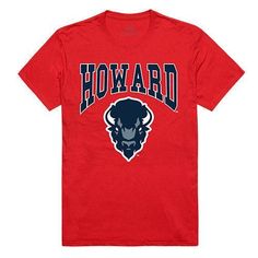 Howard University Bison NCAA Athletic Tee T-Shirt-Campus-Wardrobe College Shirt Design, School Spirit Shirts Designs, Less Design, College Gear, Usa Shorts, College Tees, School Spirit Shirts, Howard University, Cheer Shirts