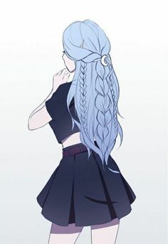 An Anime, Blue Hair, Books Wattpad, Braids, Wattpad, Hairstyles, Books, Anime