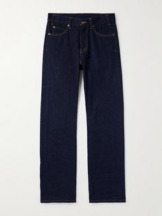 This version of CELINE HOMME's 'Kurt' jeans is made from raw selvedge denim that'll break in comfortably over time. They're cut for a slim, straight fit and feature a signature blank patch at the back. Wear yours cuffed to show off the neatly stitched edges. Celine Jeans, Luxury Sneakers, Jeans For Men, Selvedge Denim, Break In, Loungewear Shorts, Short Suit, Classic Sneakers, Mr Porter