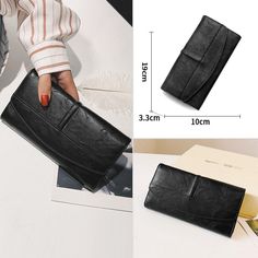 Women's Long Trifold Clutch - Wnkrs Casual Winter Boots, Elegant Pouch, Leather Credit Card Holder, Leather Trifold Wallet, High Ankle Boots, Winter Boots Women, Trifold Wallet, Fashion Socks, Small Shoulder Bag