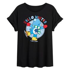 She will love showing off her holiday style in this Juniors' Care Bears Unlock The Magic Hello Winter Flowy Tee. FEATURES Short sleeves ScoopneckFIT & SIZING Oversized FitFABRIC & CARE Cotton, Polyester Machine wash Imported Size: Small. Color: Black. Gender: female. Age Group: kids. Pattern: Graphic. Cute Black T-shirt For Winter, Black T-shirt With Character Print For Winter, Black Character Print T-shirt For Winter, Black Cartoon Print T-shirt For Winter, Black Cartoon Print T-shirt, Cute Winter T-shirt With Graphic Print, Trendy Winter Tops With Character Print, Playful Winter Tops With Character Print, Trendy Winter T-shirt With Cartoon Print