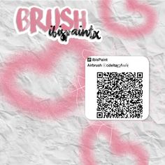 a white and pink photo with the word brush against it