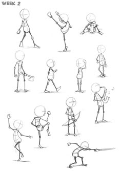 various poses and gestures for the character in this video game, which shows how to draw people