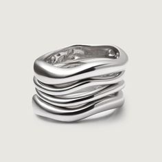 A set of 4 stunning rings, this silver rings stack is inspired from the movement of waves. Made in sterling silver, this set of rings is perfect together or worn in different fingers - one stack for all. Made in hallmarked 925 sterling silver Stackable set of 4 rings, can be worn together of separately Wear with our signature stacking rings collection Silver Rings Stack, Silver Ring Stack, Rings Stack, Stunning Rings, Set Of Rings, Pearl Birthstone, Gold Vermeil Jewelry, Rings Collection, Perfect Together