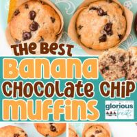 the best banana chocolate chip muffins