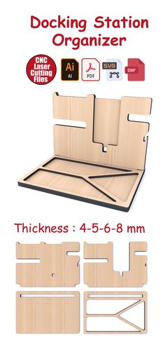 the instructions for making a wooden station organizer