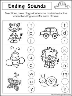 the worksheet for beginning sounds with pictures and words to help students learn how to read