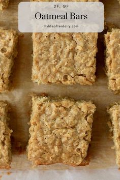 peanut butter oatmeal bars cut into squares