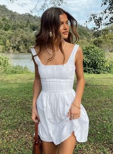 27 Beautiful European Summer Outfits for 2024: Trendy, Chic, and Stylish Looks Princess Polly Dress, Short Dress White, Graduation Dresses, Polly Dress, Beautiful Shorts, 2025 Vision, White Short Dress, Ruffle Mini Dress, 7th Grade