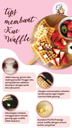 a menu with different types of waffles on it