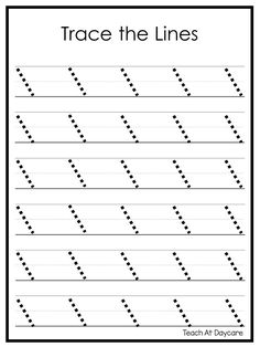 trace the lines worksheet for children to practice handwriting and numbers, including one letter