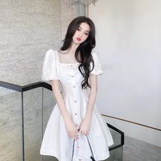 Aesthetic Teen Outfits, Rpw Profile Picture, Korean Dress Style, Girly Style Outfits, Classic Skirts, Old Fashion Dresses, Korean Dress, Kawaii Fashion