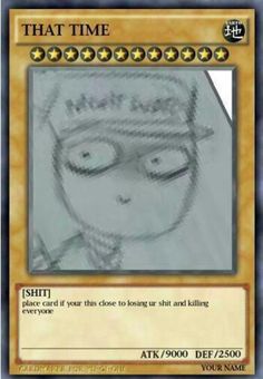 a card with an image of a person wearing glasses and a hat on it's head