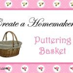 a pink and white sign that says create a homemaker's patterning basket