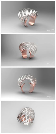 ring design / FORGER - by Fernando Canales Pedreros www.fernando.com.pe Rings On Fingers, Parametric Jewelry, Cage Ring, 3d Jewelry, 3d Printed Jewelry, Printed Jewelry, Textured Ring, Creative Jewelry, Contemporary Jewellery