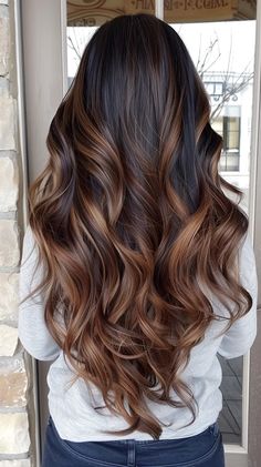 27 Beautiful Balayage Hairstyles That Are Trending Right Now Shades Of Highlights Brunettes, Light Brown Hair Low Maintenance, Darker Hair With Caramel Highlights, Ref Hair Color Ideas, Natural Balayage Brown Hair, What To Do With Brown Hair, Low Maintenance Balayage Brunettes Caramel Highlights, Balayage Hair No Bleach, Highlight Colours For Hair