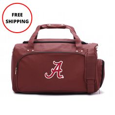 Football Leather Alabama Crimson Tide Duffel Bag – Zumer Sport Sporty Rectangular Game Day Bag, Functional Rectangular College Bags, Functional Rectangular College Bag, Crimson Tide Fans, Alabama Crimson Tide Football, Travel Duffel Bag, Crimson Tide Football, Patent Shoes, Alabama Football