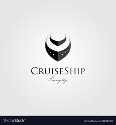 a black and white logo for a cruise ship