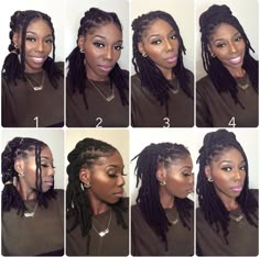 Locs Hairstyles For Women, Half Dreads, Loc Method Natural Hair, Curly Faux Locs, Loc Updo, Megan Good, Nails Styles, Crochet Faux Locs, Loc Inspiration