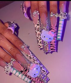 Long Square Nails, Super Cute Nails, Ombre Acrylic Nails, Classy Acrylic Nails, Short Square Acrylic Nails