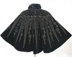 Victorian Cape, Beaded Cape, 1890s Fashion, Velvet Cape, Embroidered Velvet, Vintage Textile, Victorian Clothing, Period Costumes