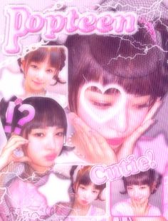 an advertisement for the korean girl group popteen