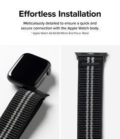 Compatible Device Apple Watch Ultra 2 / Ultra (49mm) Apple Watch Series 10 (46mm) Apple Watch Series 9 / 8 / 7 (45mm) Apple Watch Series SE 2 / 6 / SE / 5 / 4 (44mm) Apple Watch Series 3 / 2 / 1 (42mm) Band Size: (W)26 x (L)265mm Texturized cooling sports watchband with lightweight breathability for the most comfortable Apple Watch experience. Made of soft nylon designed to securely wrap around most wrist sizes. The Hook & loop fastener makes it easy to wear and remove the band. Plus easy-to-hol Functional Black Wear-resistant Apple Watch Band, Functional Black Apple Watch Band For Outdoor, Functional Black Apple Watch Band, Wear-resistant Black Apple Watch Band For Outdoor, Black Wear-resistant Apple Watch Band For Outdoor, Adjustable Black Apple Watch Band For Outdoor, Durable Black Watch Accessories For Sports, Functional Black Watch Bands For Sports, Durable Black Sports Watch Accessories