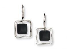 A square stone inside a square polished frame -a simple design with synergy! The beach, the office, or a night on the town are all fitting venues for these lovely earrings. Elegant Square Earrings For Formal Occasions, Chic Rectangular Evening Earrings, Contemporary Formal Jewelry With Rectangular Shape, Contemporary Rectangular Jewelry For Formal Occasions, Contemporary Formal Rectangular Jewelry, Modern Rectangular Stone Earrings For Gifting, Modern Earrings With Rectangular Stone For Gift, Modern Earrings With Rectangular Stone Gift, Contemporary Rectangular Earrings For Gift