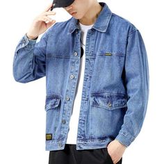 Make a fashion statement with our Big Side Pocket Denim Jacket from the 2023 Spring-Summer Collection!Why You Should Invest In This 90s-Vibe JacketThis rock-washed oversized jacket is a ageless masterpiece that seamlessly blends vintage nostalgia with fashion style. The buttoned closure gives it a smoothed look. making it the perfect statement piece for any occasion.Distinctive Features: 90s Nostalgia: Relive the Pre-millennium with this iconic denim jacket. designed to bring back memories and c Denim Jacket For Men, Vintage Nostalgia, Jean Jacket Men, Big Pockets, Fashion Jeans, Oversized Denim Jacket, Jeans Jacket, 90s Nostalgia, Jacket For Men