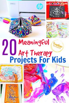 20 art therapy projects for kids that are fun and easy to do with the kids