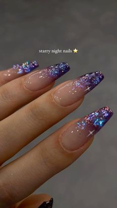 Sweetie Nail Supply (@sweetienailsupply) • Instagram photos and videos Purple Acrylic Nails, Purple Nail Designs, Galaxy Nails, Prom Nails, Pretty Acrylic Nails, Best Acrylic Nails, Purple Nails, Cute Acrylic Nails