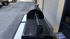 the back end of a trailer with an antenna attached to it