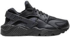 Huarache Run, Nike Air Huarache, Air Huarache, Triple Black, Black Sneakers, Black 7, Nike Huarache, Rubber Heels, Strap Heels