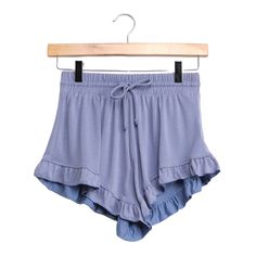 Size: Xs Color: Denim Blue Condition: In Perfect Condition With No Flaws, New Without Tags. Lulus Time To Relax Denim Blue Ruffled Drawstring Shorts Are Perfect For Lounging! These Soft Jersey Lounge Shorts Have An Elasticized Drawstring Waist, Loose Fit Shorts, And Fluttery Ruffle Hems. Trendy Blue Pajama Shorts For Spring, Casual Light Blue Ruffled Bottoms, Casual Ruffled Light Blue Bottoms, Light Blue Ruffled Bottoms For Vacation, Casual Blue Ruffled Bottoms, Trendy Blue Pajama Shorts For Loungewear, Lulu Shorts, What Is Trending Now, Time To Relax