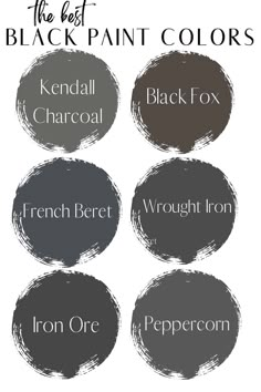 the best black paint colors to use in your home or office, including charcoal and white