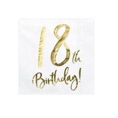 40 Balloons, Gold Foil Text, First Birthday Balloons, Eighteenth Birthday, Gold Napkins, Decorative Napkins, Birthday Napkins, Party Deco, Rose Gold Party