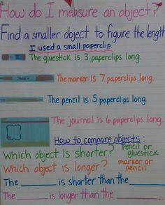 a piece of paper with writing on it that says how do i measure an object?