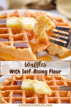 waffles with self - rising flour are the perfect side dish for breakfast or brunch