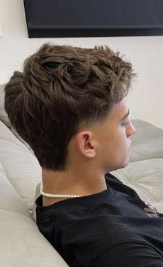 Fancy Men Hairstyles, Short Wavy Haircuts Men Fade, Athletic Mullet, Men Hair Mullet, Wavy Hair Cuts Men, Men Haircut 2022, Short Hair Mullet Men, Tapered Mullet, Taper Fade Mullet